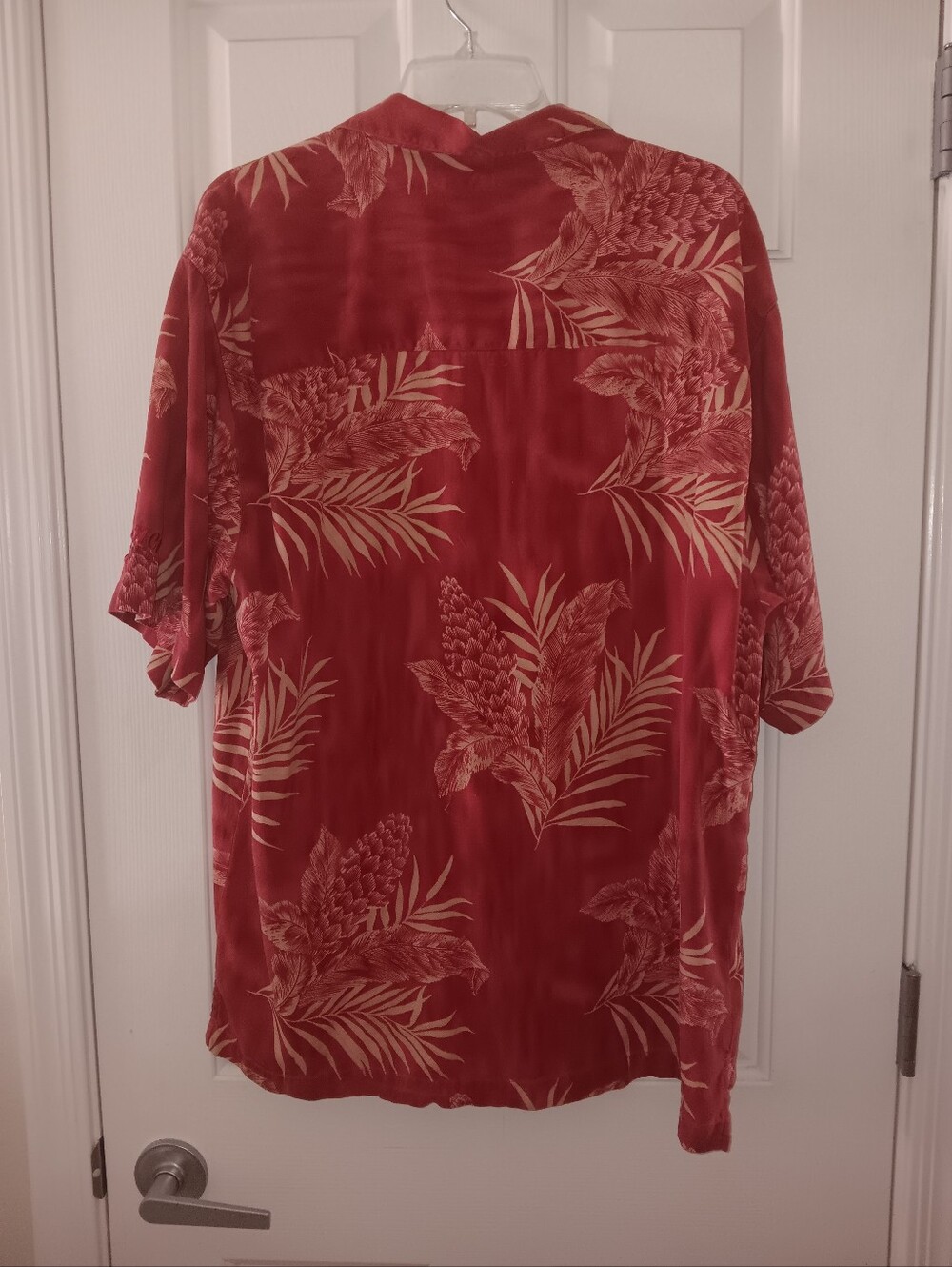 CANNERY Size L Casino Hotel SS Silk Tropical Hawaiian Button Down Shirt